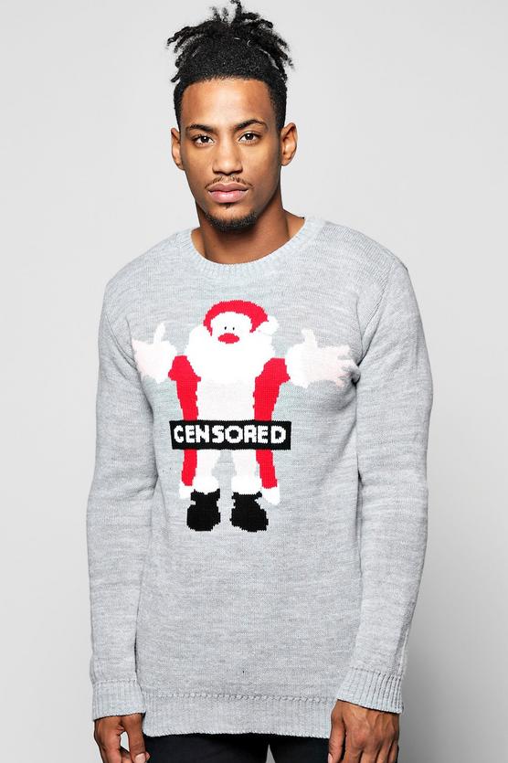 Censored Santa Christmas Jumper